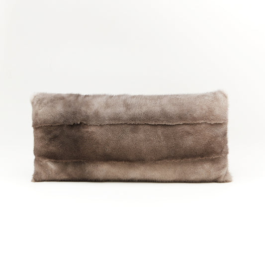 Nerzkissen Vison naturgrau 50 x 25 mit Loro Piana Kaschmir