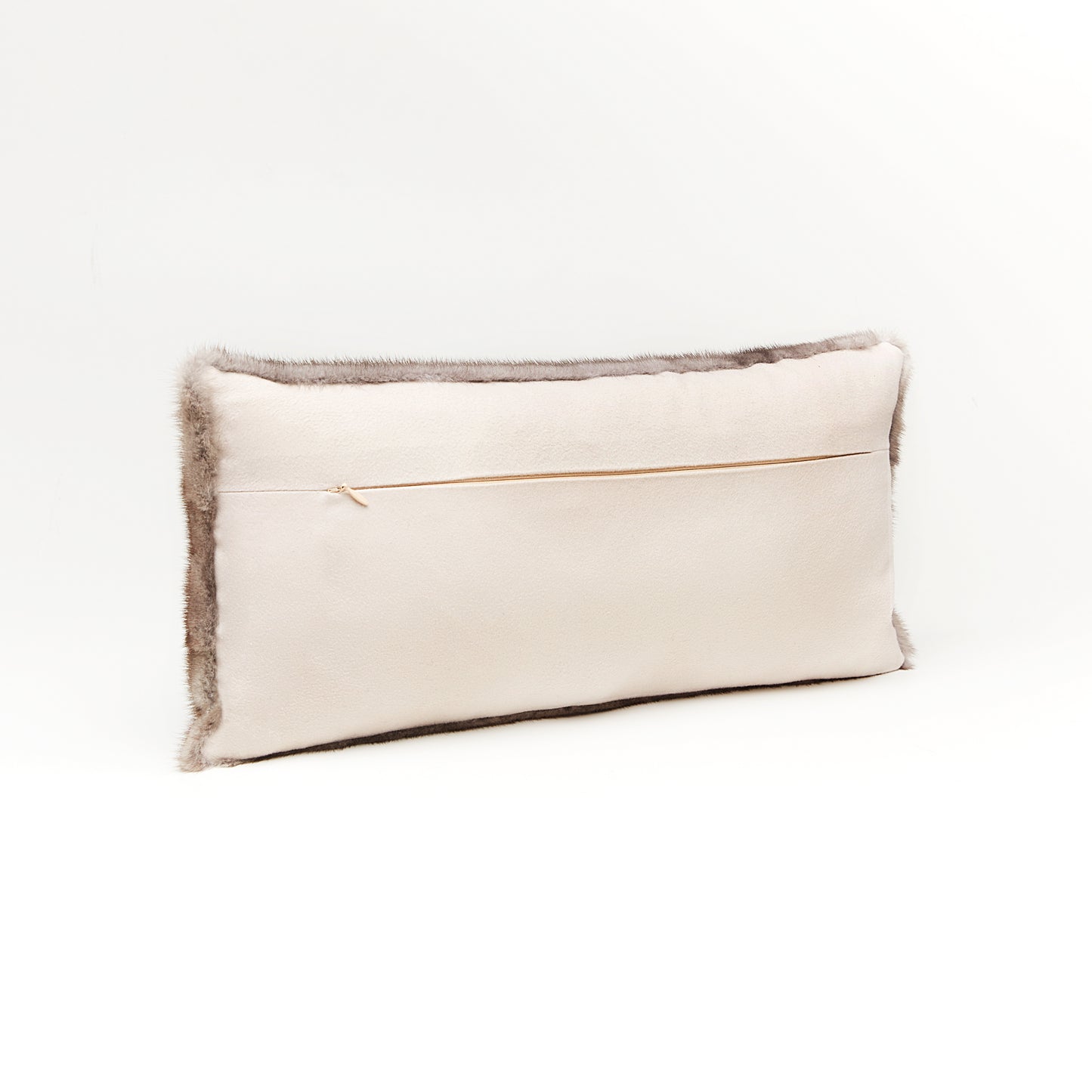 Nerzkissen Vison naturgrau 50 x 25 mit Loro Piana Kaschmir